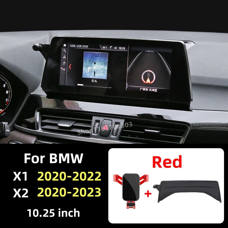 Car Screen Phone Holder For BMW X1 2020-2022 X2 2020-2023 Gravity Car Phone Holder Mobile Phone Air Vent Mount Car Accessories