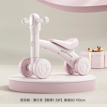 Children's Balance Bike 1-3 Year Old Children's 2-in-1 Sliding Bike Baby Learning Walking Four Wheel Baby Sliding Bike