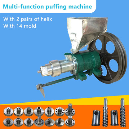 Commercial Popcorn Machine Automatic Cut Puffed Food Maker For Rice Corn Grains Multifunction Snack Machine Puffing Equipment