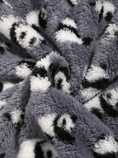 Lady Aztec Panda printed ultra-fine Austrian fleece hooded fashion sweater