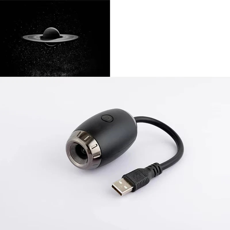 Car Interior Light Roof Star Light USB LED Starry Atmosphere Projector Decoration Night Party Decor Romantic Saturn Galaxy Light