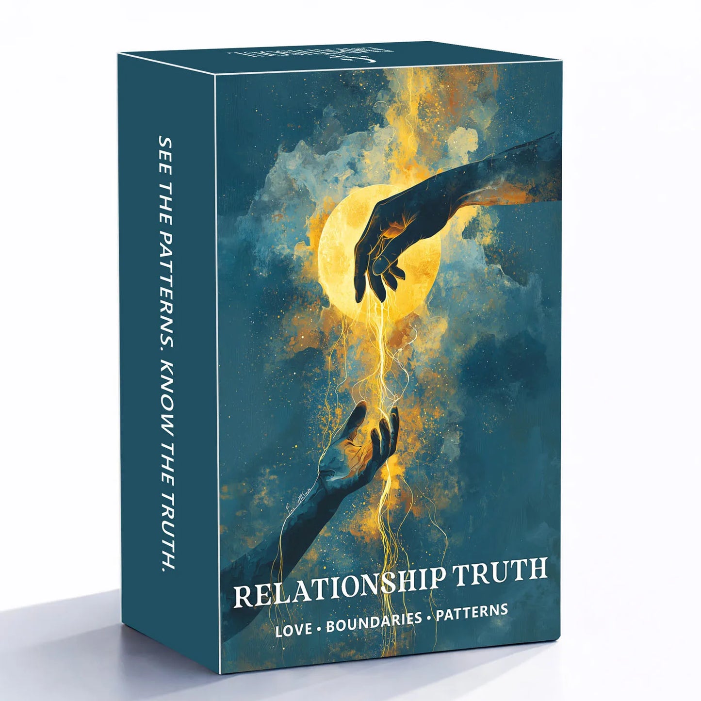 54 Relationship Truth Oracle Cards, 13x8 Cm, Reveals Communication Patterns, Card Game for Personal Growth, Insightful Deck