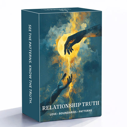 54 Relationship Truth Oracle Cards, 13x8 Cm, Reveals Communication Patterns, Card Game for Personal Growth, Insightful Deck