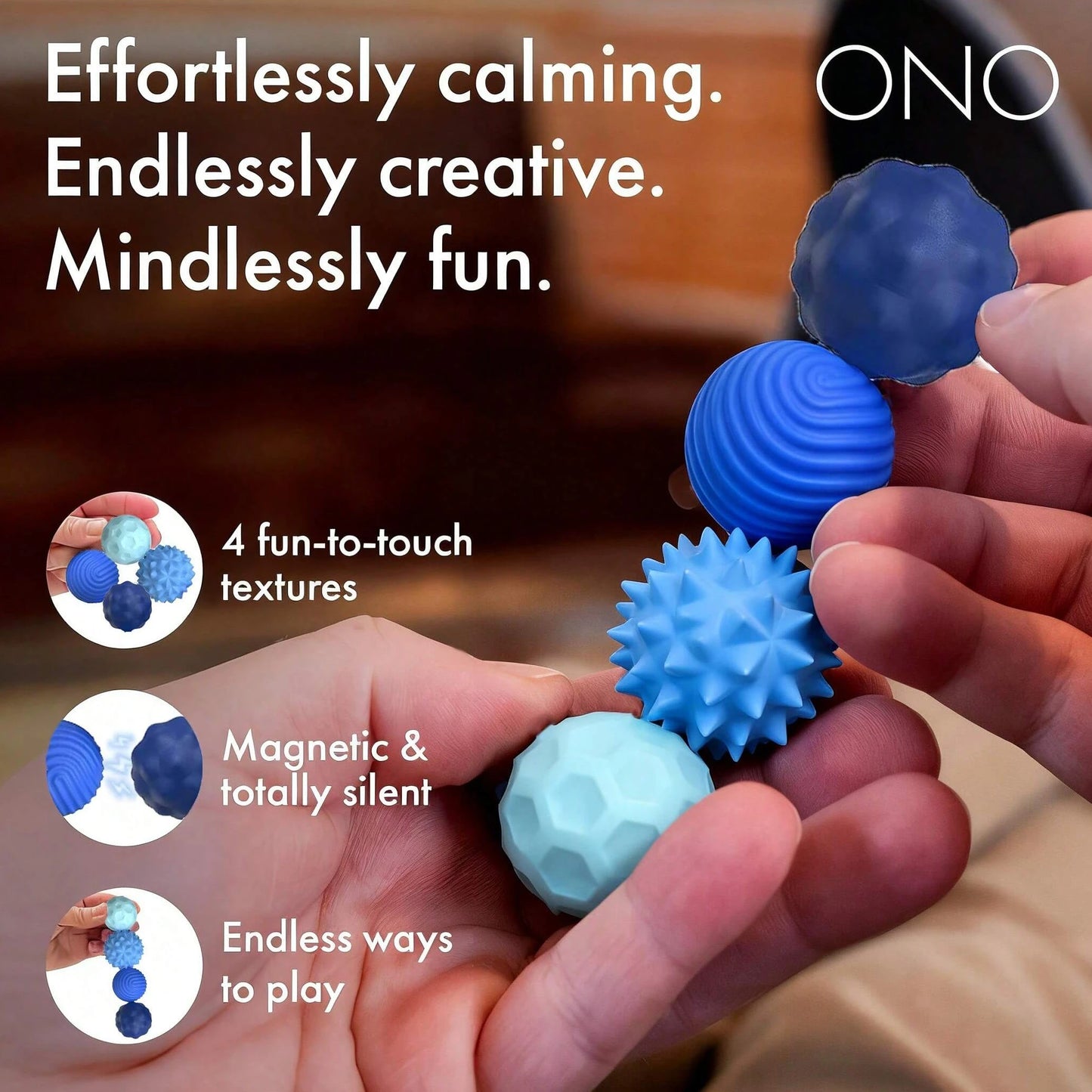 Magnetic Balls Fidget Toy, EDC Stress Relief Magnet Sensory Toy for Adults Kids, Anti-Anxiety ADHD Autism Relaxation Gift
