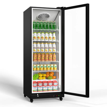 Yeego Commercial Display Beverage Refrigerator 12.36 cubic feet Vending machine beverage cooler with LED lights and adjustable shelf suitable for 0-22 ° F Supermarket,Business,Grocery Store,Office,Home