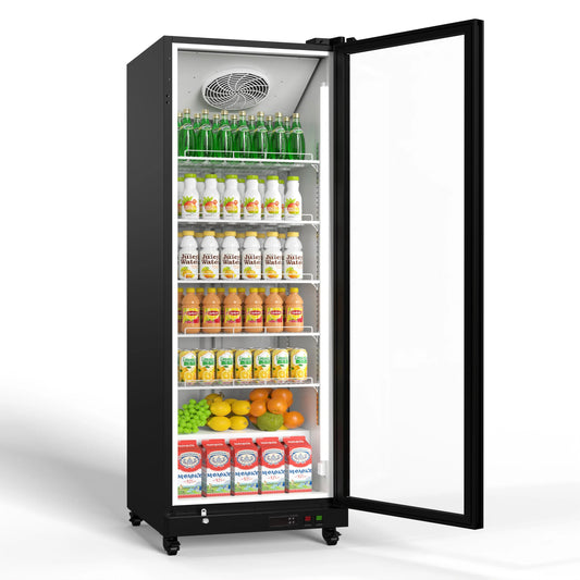 Yeego Commercial Display Beverage Refrigerator 12.36 cubic feet Vending machine beverage cooler with LED lights and adjustable shelf suitable for 0-22 ° F Supermarket,Business,Grocery Store,Office,Home