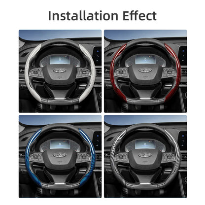 Suitable for Chery Carbon Fiber Texture Steering Wheel Cover with Segmented Quick-Release Design, Durable, for Models Such as Tiggo 2 3 4 7 8 9 Pro Max Csh Arrizo 6 Cross C5 J6 E5 Omoda 5 Gt Eq7