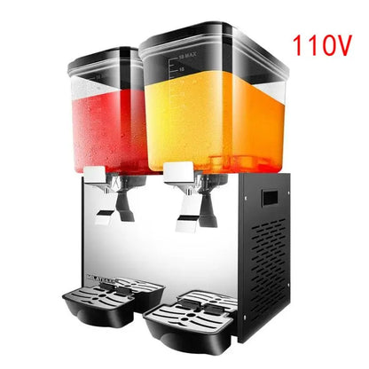 Commercial Automatic Stainless Steel 2 tank Cold Beverage Dispenser Electric Mini Juice Mixed Drink Machines