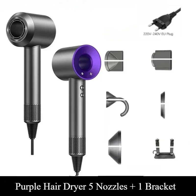 2026 Professional Leafless Wall-mounted Hair Dryer Negative Ion With Air Collecting Scattering Nozzle Salon Tool For Home Travel