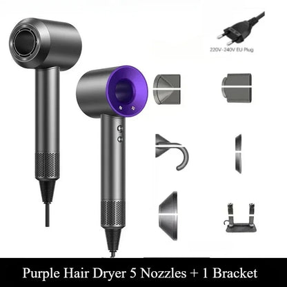 2026 Professional Leafless Wall-mounted Hair Dryer Negative Ion With Air Collecting Scattering Nozzle Salon Tool For Home Travel