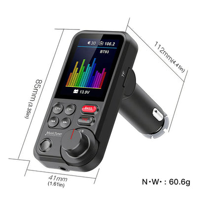 1.8 Inch Music Player QC3.0 Charging Bluetooth-Compatible Handsfree Car Radio Quick Charge Adapter Car Wireless USB Fast Charger