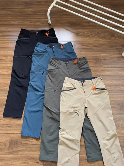 Men's Outdoor Hiking Lightweight Breathable Windproof Waterproof Soft  Cargo Pants Straight Leg Casual Trousers