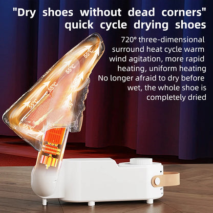 2025 Intelligent Timer Shoe Dryer Adjustable Dryer Quick Drying Deodorizing Sterilizing Shoe Dryer Household Shoe Warmer Heater