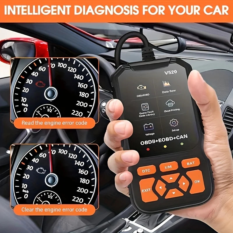 OBD2 Scanner Diagnostic Tool Enhanced Auto Check Engine Code Reader with Reset I/M Readiness OBD2/EOBD Car Diagnostic Scan Tool
