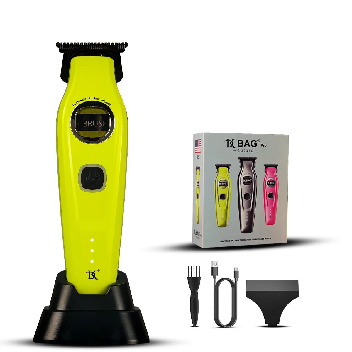 BRDCLIP Professional Magnetic Cover Hair Clipper 3-speed External Rotor Brushless Motor DK Trimmer Barber Shaver 609 10000RPM