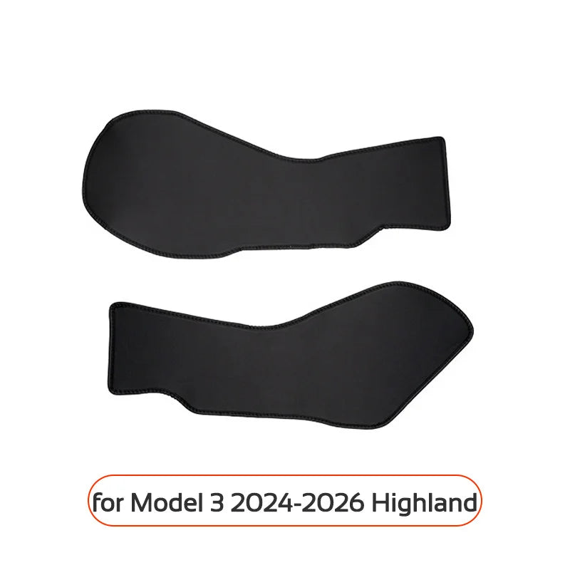 For Tesla Model 3 Y 2021-2026 LHD Center Console Two Side Anti Kick Pad Protector PU Leather Sticker Foot Cover Car Accessories