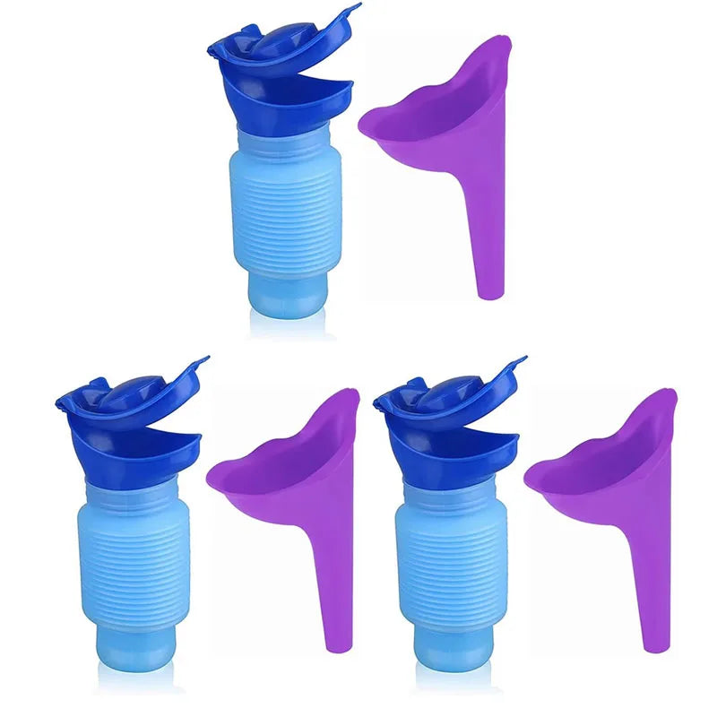 1/2set Portable Adult Urinal Outdoor Camping High Quality Travel Urine Car Urination Pee Soft Toilet Urine Help Men Women Toilet