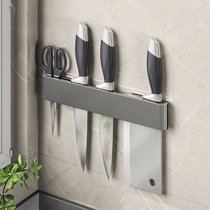 Modern Minimalism Wall-Mounted Kitchen Multi-Functional Shelf Simple Knife Holder Storage Organizer for Kitchen Knives
