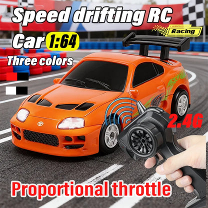 2026 RC Drift Car 1/64 Scale 360 Spin Remote Control Mini High Speed Professional Drift Vehicle Kids Boys Birthday Gift Toys Set
