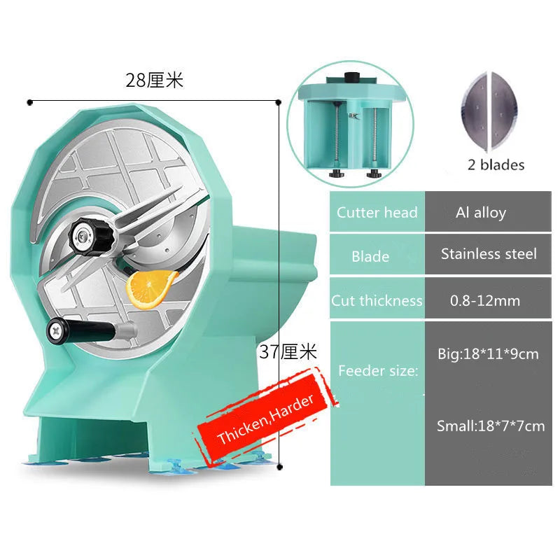 Lemon slicer Potato slicer commercial multi-functional slicing machine Milk tea shop sliced radish lotus root