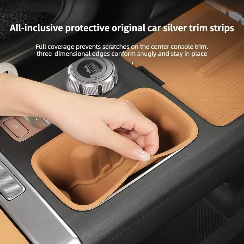 For Chery ICAR V27 2026 Silicone Cup Holder Mat Wireless Charging Anti Slip Pad Tailgate Storage Box Interior Accessories Kit