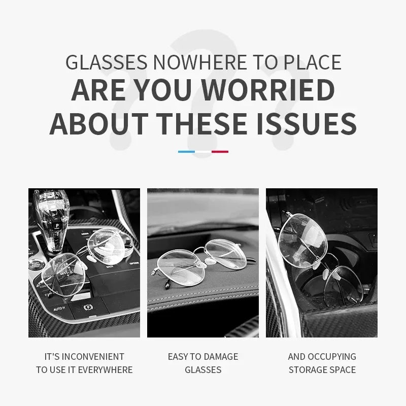 Multifunction Car Glasses Box Portable Car Sunglasses Holder Car Driving Glasses Holder Eyeglass Case Sun Visor For Model Y BMW