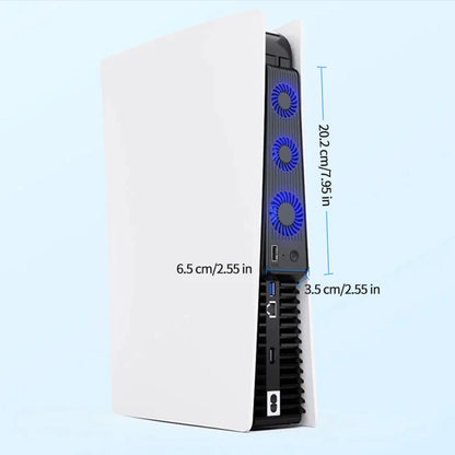 For PS5 Gaming Console Universal Cooling Fan PS5 Console Cooling Fan With LED Lights, Silent Noise Reduction Fan