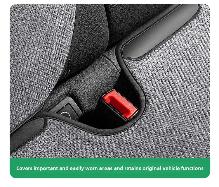 Universal Linen Car Seat Cover Four Season Auto Flax Comfortable Breathable Anti-Slip Covers Cushion SUV Car Seat Protection