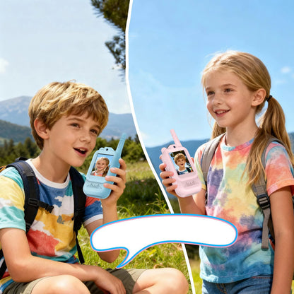 2 Pack Video Walkie Talkies Toys For Kids Rechargeable Kids Walkie Talkies with HD Camera & 3 Voice Changer Boy Girl Ideal Gifts