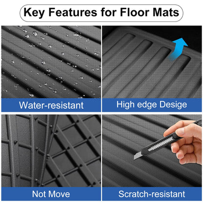 for Hyundai Palisade 2026 6/7 Seat Floor Mat Rear Trunk Pad 3rd 2rd Row Seat Backrest Liner Protective Car Interior Accessories