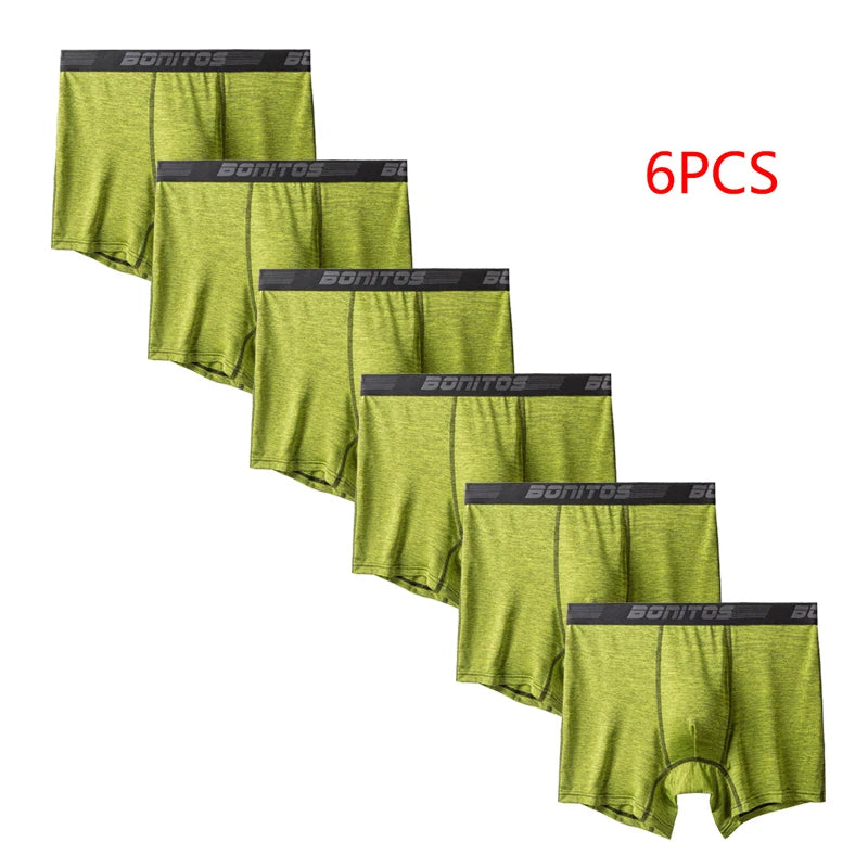 6pcs Men's panties Highly elastic Boxers man Underwear sexy Male underpants Brand Hot new Homme boxershorts Polyester Trunks Gif