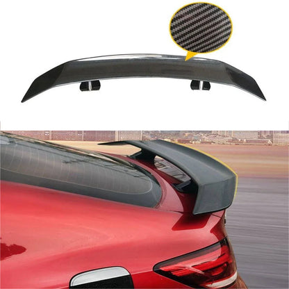Three Box Sedan Car Universal Tail Wing Airplane Wing Modification Sport No Drilling Large Fixed Wing Carbon Fiber Pattern  ﻿