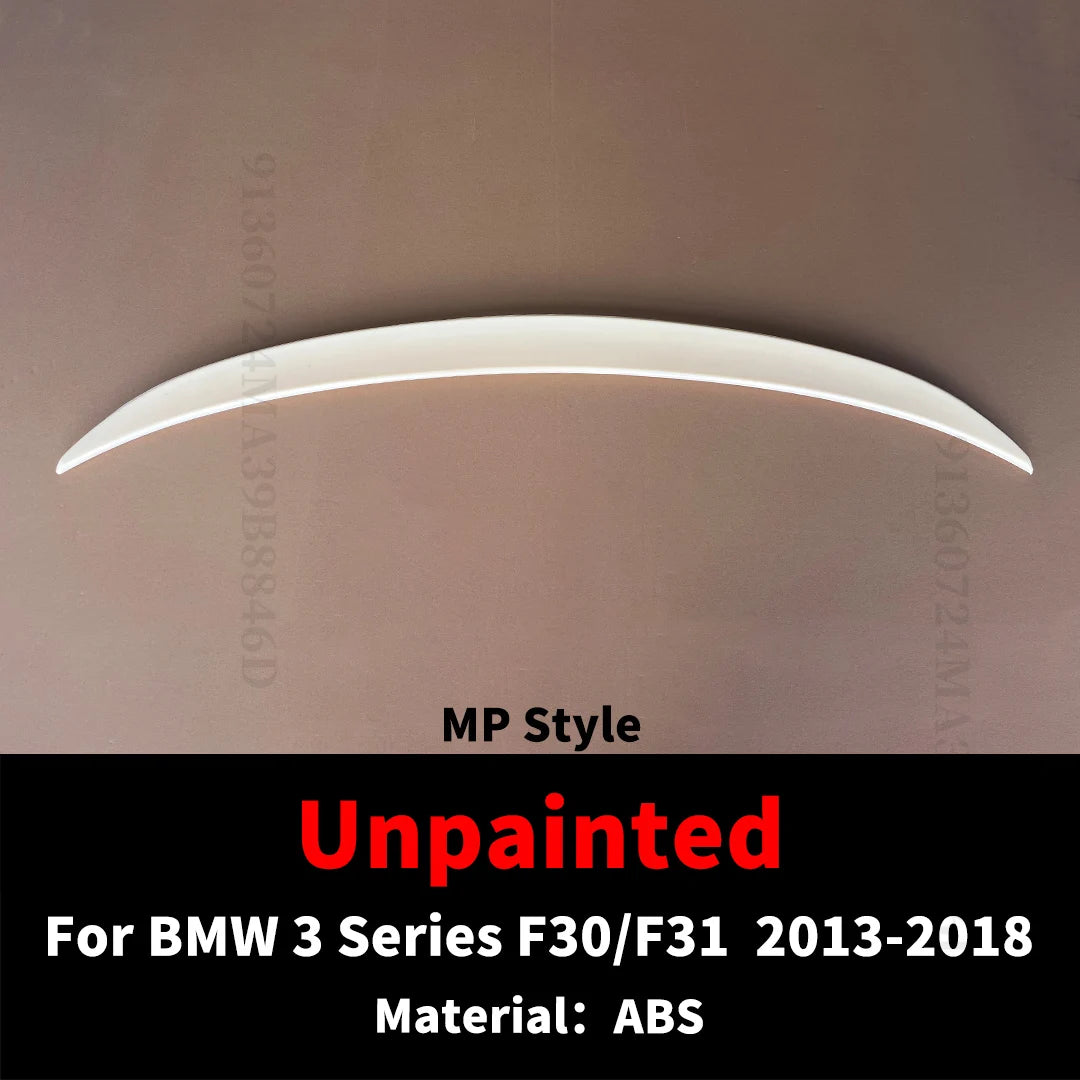 For BMW 3 Series F30 F31 2013-2018 Rear Spoiler Lip Wing Gloss Black Carbon Fiber 335i 328i 330i 340i