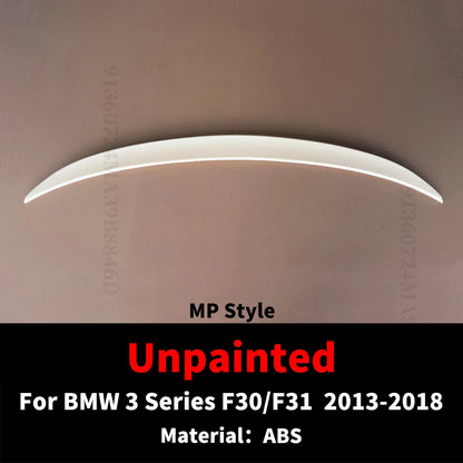 For BMW 3 Series F30 F31 2013-2018 Rear Spoiler Lip Wing Gloss Black Carbon Fiber 335i 328i 330i 340i