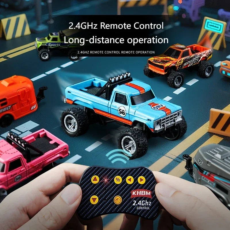 Top RC Car MINI Alloy 1/64 Remote Control Car Convenient to Carry 60 Minutes of Work Time Children's Gifts Electronic Toys