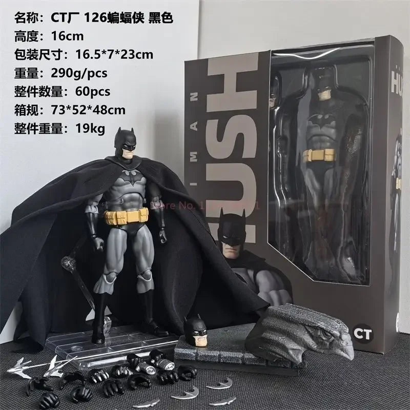 2025 NEW CT Toys Batman Figure Batman Mafex 126 Action Figure DC Justice League Hush Figurine The Dark Knight Collection Kid Toy