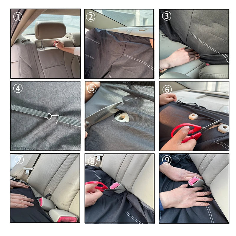 AUTO PLUS Car Seat Covers Set Baja Saddle Blanket Weave Universal Fit Most Car Seat Protection Steering Wheel Cover Protector