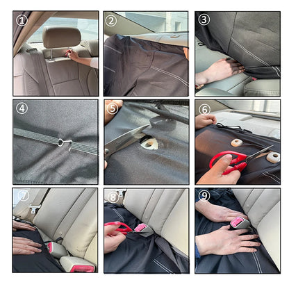 AUTO PLUS Car Seat Covers Set Baja Saddle Blanket Weave Universal Fit Most Car Seat Protection Steering Wheel Cover Protector