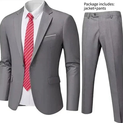 Elegant Men Suit For Wedding 3 Pieces 2 Sets Jackets Vest Pants Blazers Full Fashion Slim Fit Coats 2025 Formal Classic Costume