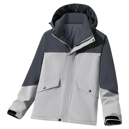 Unisex Couple Three Proof Outdoor Ski Mountaineering Cotton Coat Windproof Waterproof Cold Resistant High Quality Thermal Hooded
