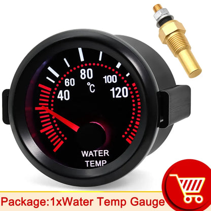 52mm Smoke Lens Auto Tachometer White LED 0-8000 RPM Meter Car Boost Gauge Bar Psi Vacuum Water Temp Oil Pressure Gauge