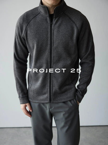 PROJECT 25 Men Thermal Fleece Lined Jacket Heat Retention Warm Winter Coat Outdoor Commute Mid Layer Outerwear