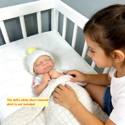 Mini 13 Inch Pascale Reborn Doll Full Solid Silicone Body Adorable Doll Toy Birthday Christmas Gift