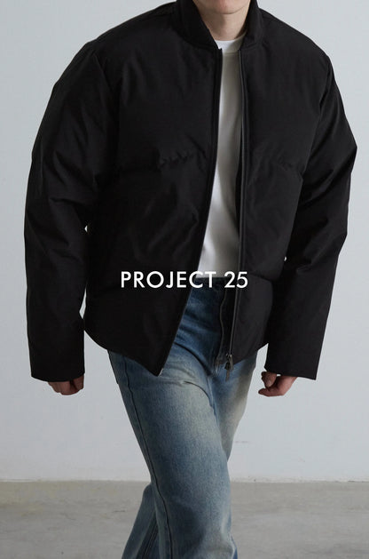 PROJECT 25 Men's Short Simple 90% White Duck Down Jacket Thickened Warm High-End Down Coat Zip Casual Winter Jacket