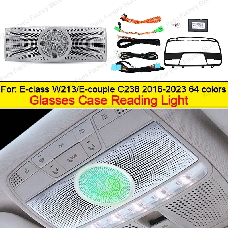 For Mercedes Benz E-Class W213 2016-2021 Led 64 Colors Air Vents AMG E43 E53 3D Rotating Tweeter Speaker Interior Ambient Light