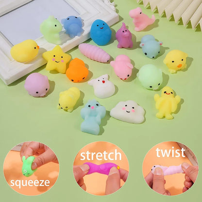 72PCS Mochi Squishy Toys Squishies Fidget Toys Kawaii Animals for Party Favors Classroom Prize Fillers Pack Bulk Gift Boys Girls
