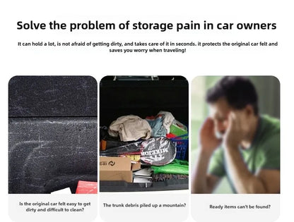 For Tesla Model Y Juniper 2021-2025 Launch Front&Rear Trunk Storage Box Double-Deck Luggage Frunk Organizer Box Dustproof Cargo