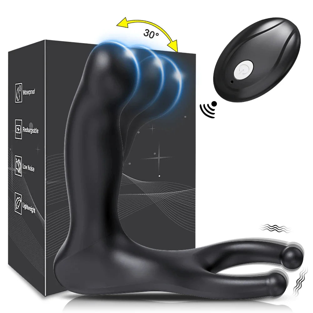 APP Control Male Wiggle Prostate Massager Anal Vibrator for Men Gay Swing Butt Plug Perineum Stimulator Sex Toy for Men