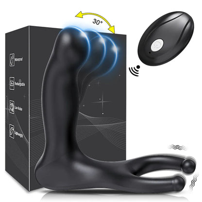 APP Control Male Wiggle Prostate Massager Anal Vibrator for Men Gay Swing Butt Plug Perineum Stimulator Sex Toy for Men