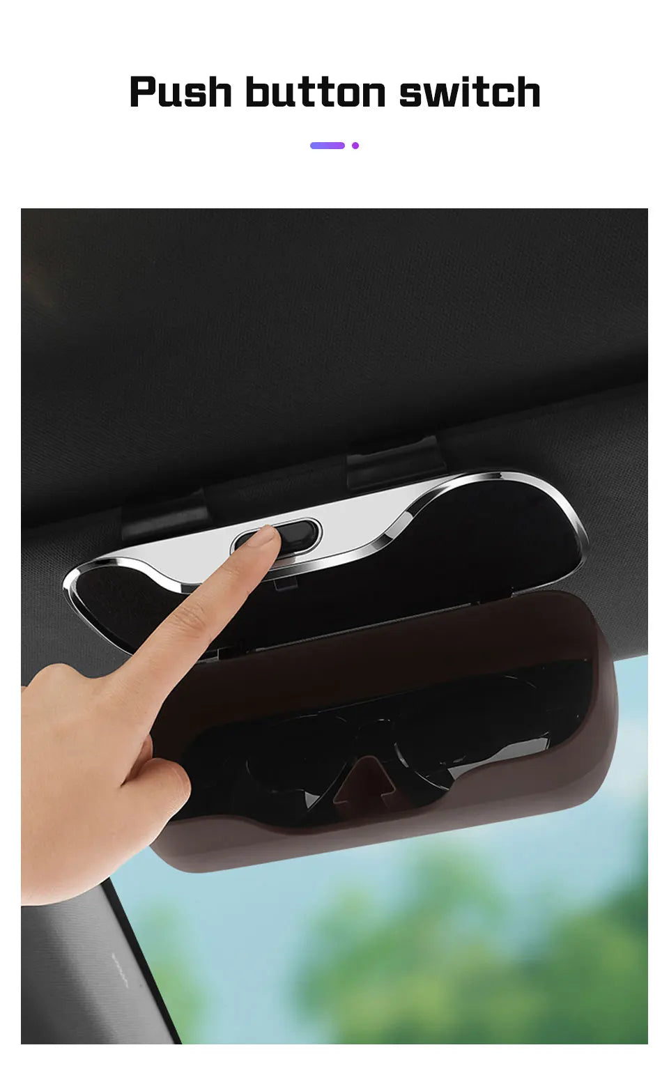 For Xpeng G6 P7 P7i X9 G3 G3i G9 P5 X2 N5 F30 H93 Car Visor Glasses Case Portable Accessories Sunglasses Holder Eyeglasses Box